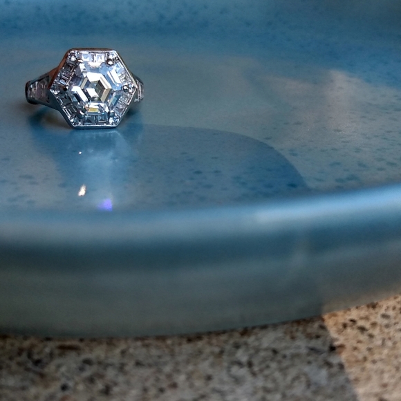 New sterling silver art deco style ring 925 - Picture 7 of 9